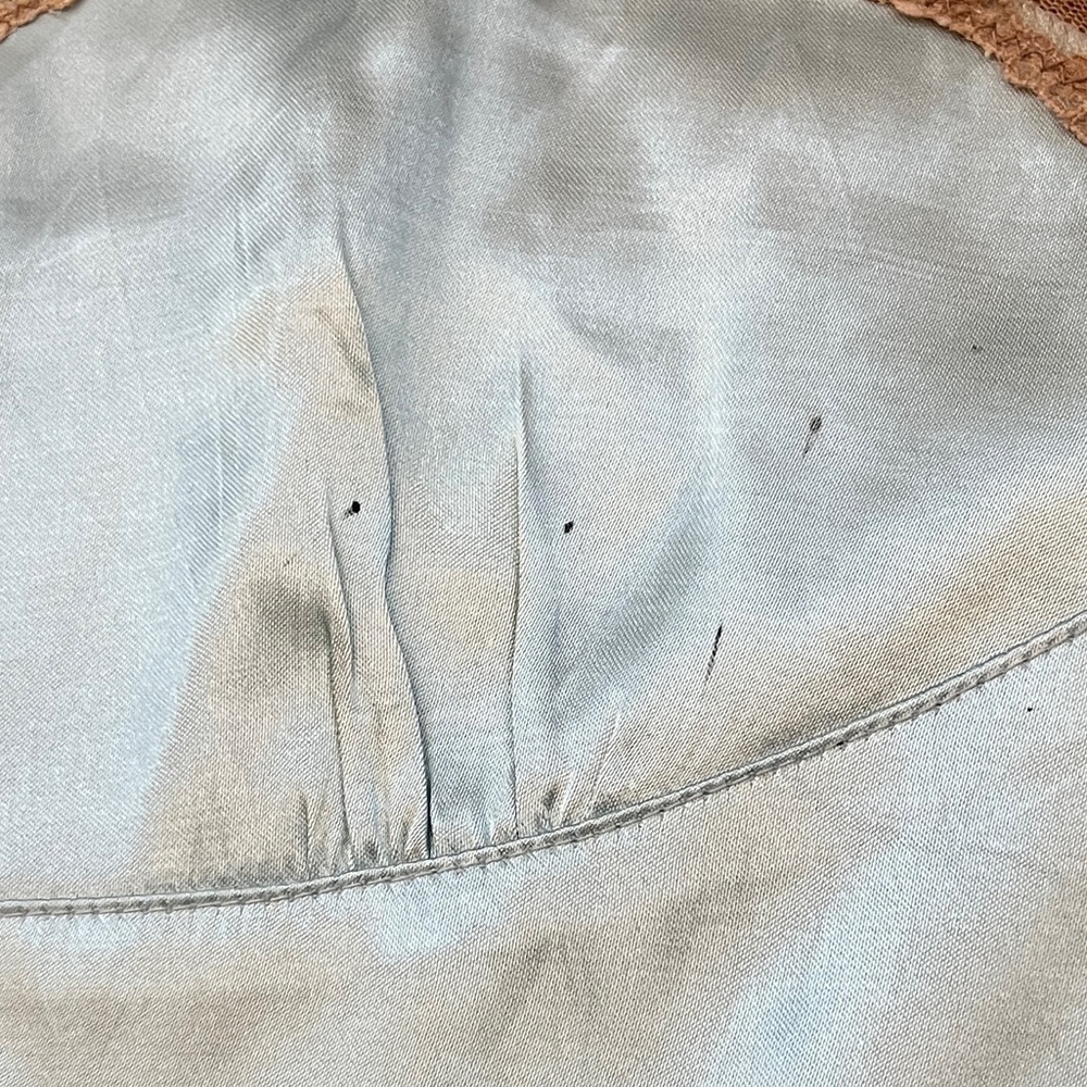 Vintage Y2K Old Navy Lace Blue Tan camisole Top Sz M - Picture 10 of 15